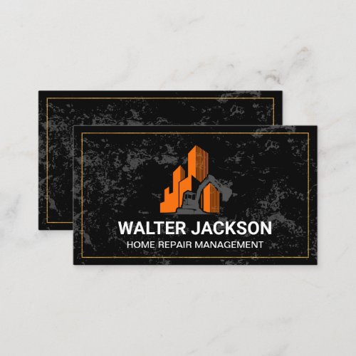 Construction Site  Work Vehicle  Real Estate Business Card