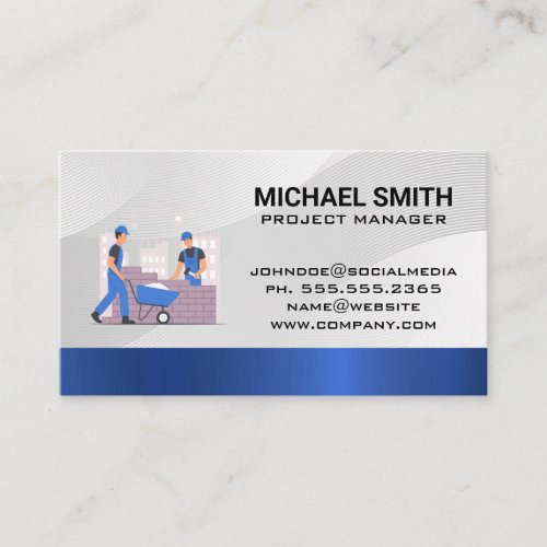 Construction | Skilled Worker | Blue Collar Business Card