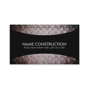 Construction Slogans Business Cards