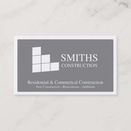 Customizable Construction sqaures business card