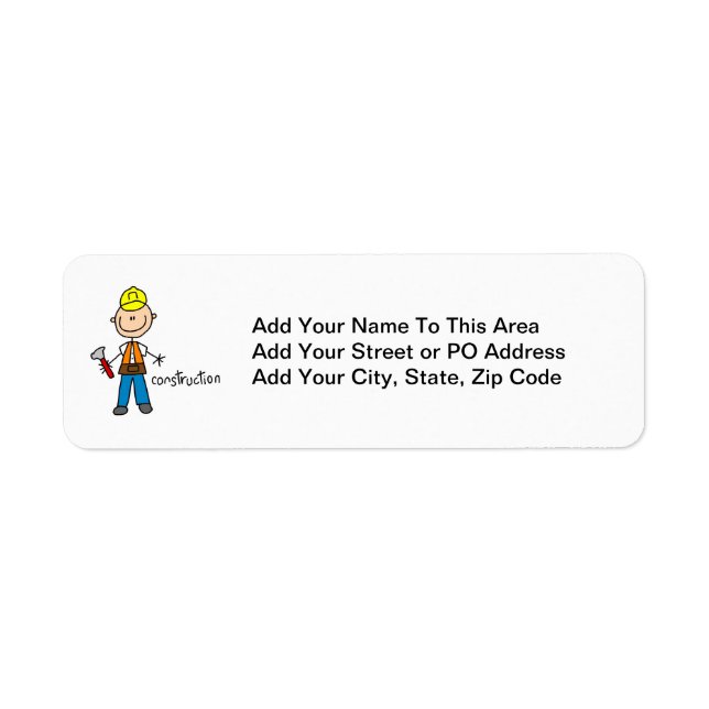 Construction Stick Figure Label (Front)