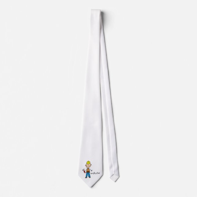 Construction Stick Figure Tie (Front)
