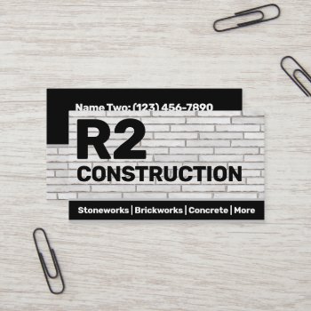 Construction Stonemason Brick Works Custom Business Card by Classicville at Zazzle