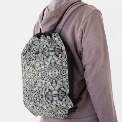 construction stones in the quarry   drawstring bag