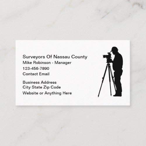 Construction Surveyor Business Cards New