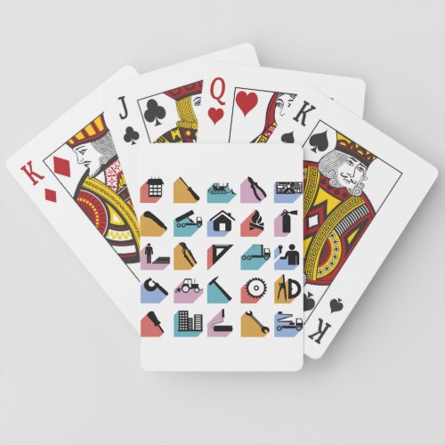 Construction Symbols Playing Cards