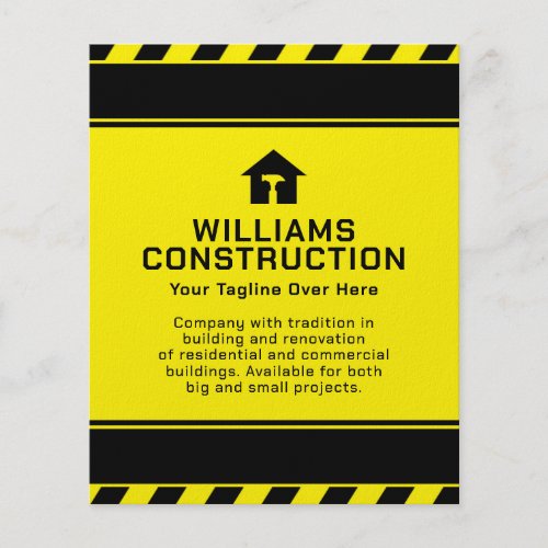 Construction tape with logo flyer