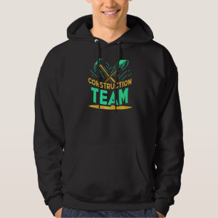 Construction Team Worker Site Teamwork Hoodie