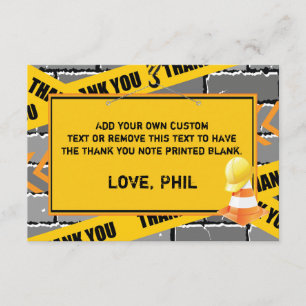 Construction Thank You Cards