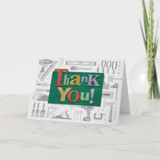 Construction "Thank You" Note Card