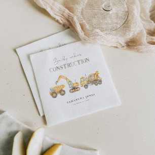 Construction Theme Baby Shower  Napkins
