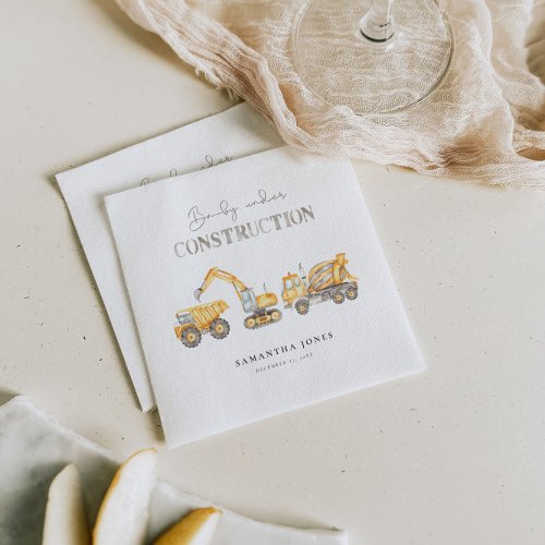 Construction Theme Baby Shower  Napkins