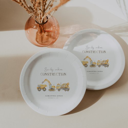 Construction Theme Baby Shower  Paper Plates