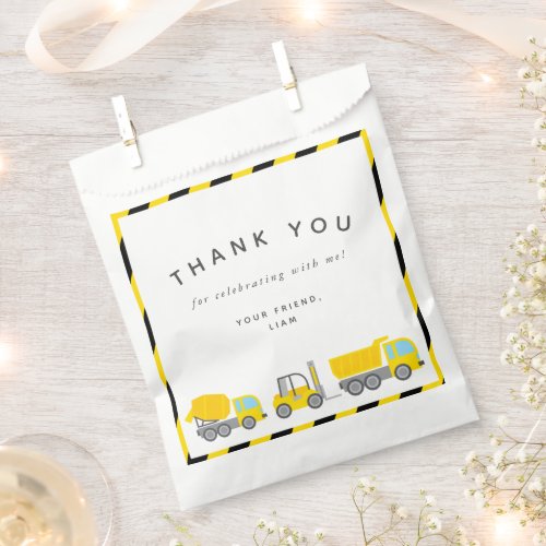 Construction Theme Birthday Party Favor Bag