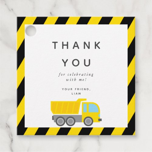 Construction Theme Birthday Party Favor Tags