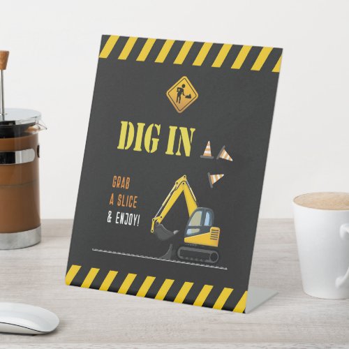 Construction Theme Dig In Party Table Sign Decor