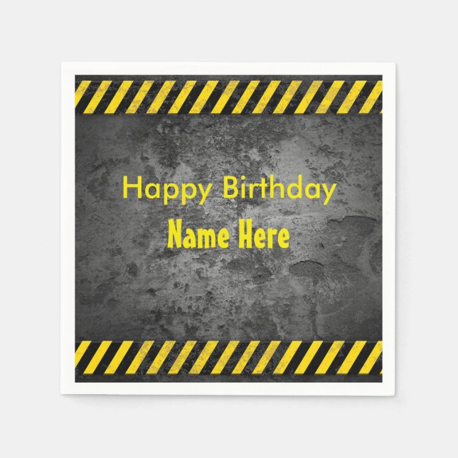 Construction Theme Paper Napkins (Front)