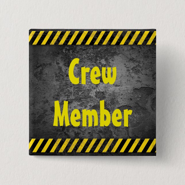 Construction theme pinback button (Front)
