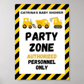 Construction themed party Sign