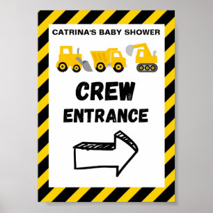 Construction themed party Sign