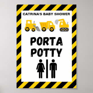 Construction themed party Sign