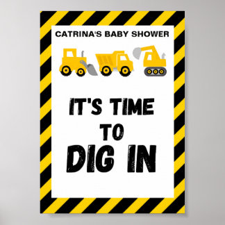 Construction themed party Sign