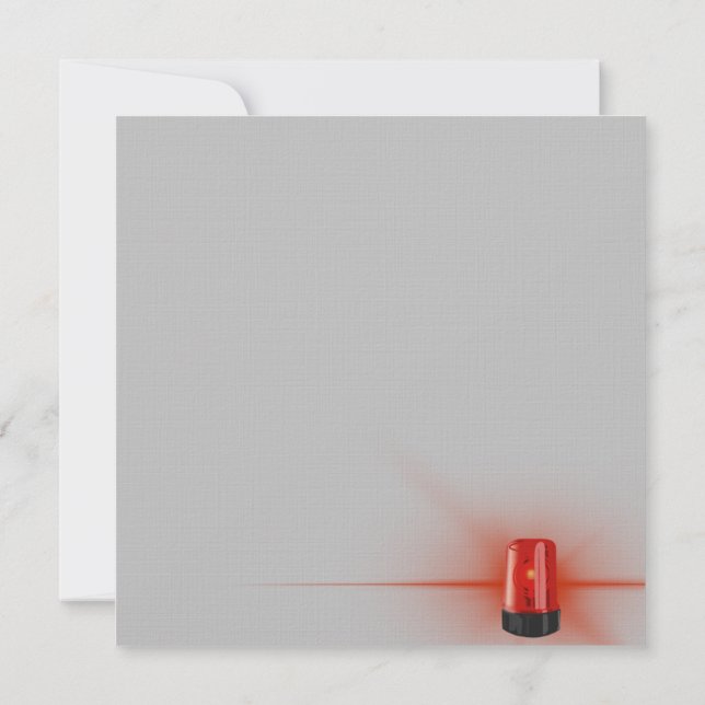 Construction Themed Restricted Access Red Tape Note Card (Back)