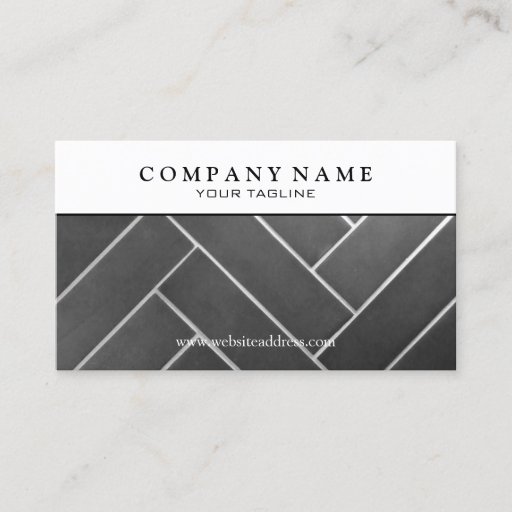 Customizable Construction Tile Installer Business Card