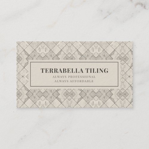 Construction Tile Installer  Business Card