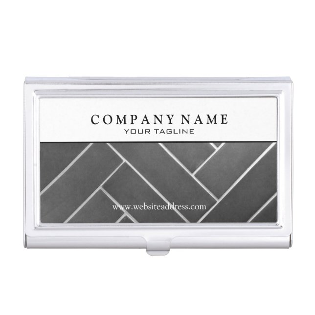Construction Tile Installer Business Card Case (Front)