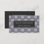 Construction Tile Installer Stylish Easy Customize Business Card (Front/Back)