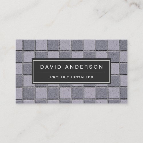 Construction Tile Installer Stylish Easy Customize Business Card