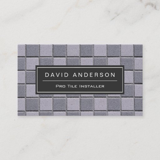 Customizable Construction Tile Installer Stylish Easy Customize Business Cards