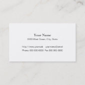 Construction Tool Box Business Card Template 2 (Back)