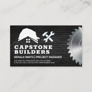 Construction Tools an Equipment Brick Business Card