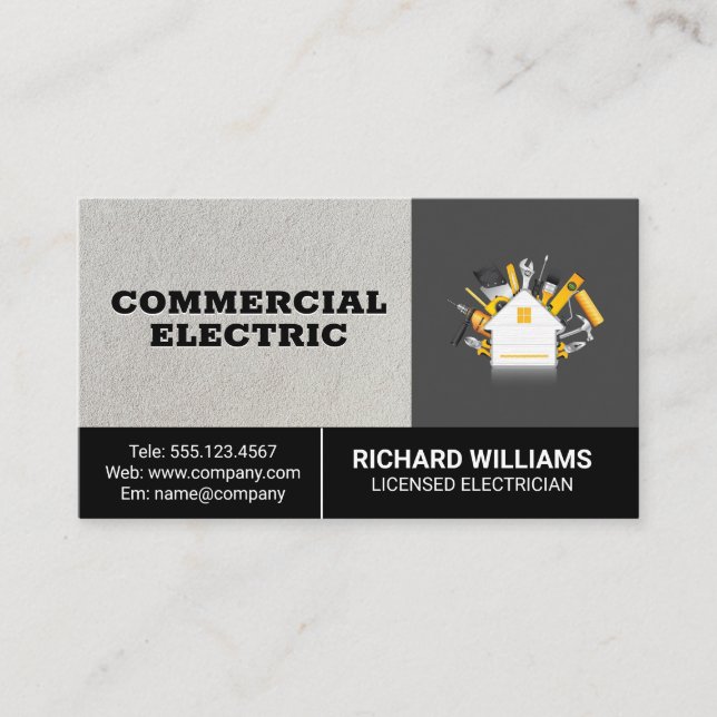 Construction Tools and Home Repair Business Card (Front)