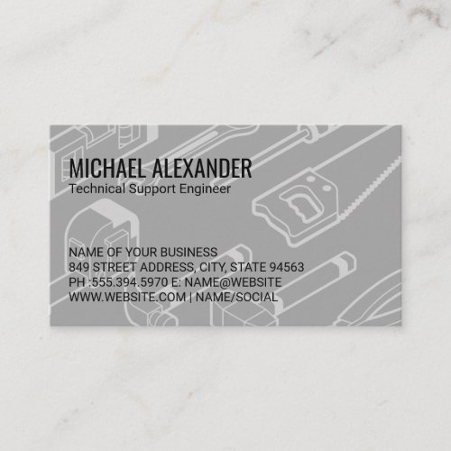 Construction Tools Background Business Card