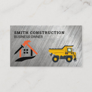Construction Tools Bulldozer   Home Repair Business Card