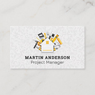 Construction Tools   Carpentry Logo Business Card