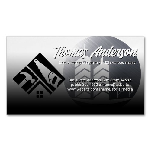 Construction Tools  Commercial Buildings  Business Card Magnet