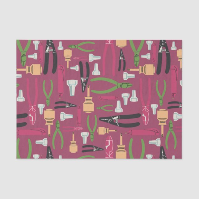 Construction Tools - Electrician Gift Tissue Paper (Front)