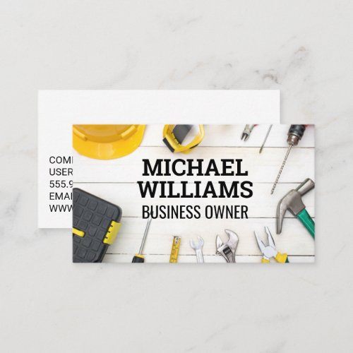 Construction Tools  Hardware  Carpentry  Business Card