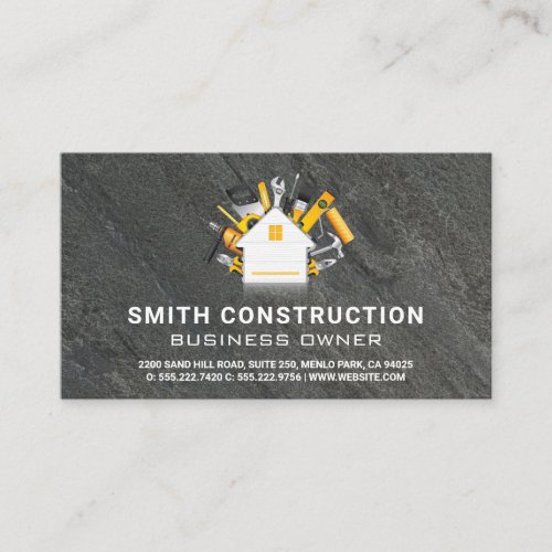 Construction Tools  Home Improvement  Slate Business Card
