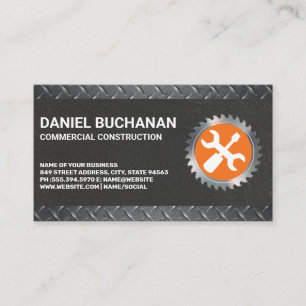 Construction Tools Plated Steel Builder Tools Business Card