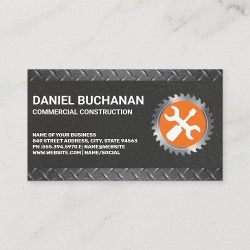 Construction Tools  Plated Steel  Builder Tools Business Card