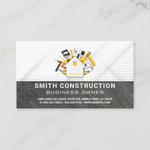 Construction Tools Property Builds Slate Business Card