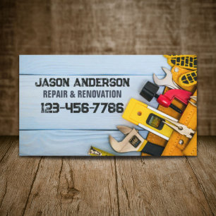 Construction Tools Renovation Repair Handyman Business Card