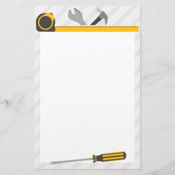 Construction Tools Stationery by cranberrydesign at Zazzle