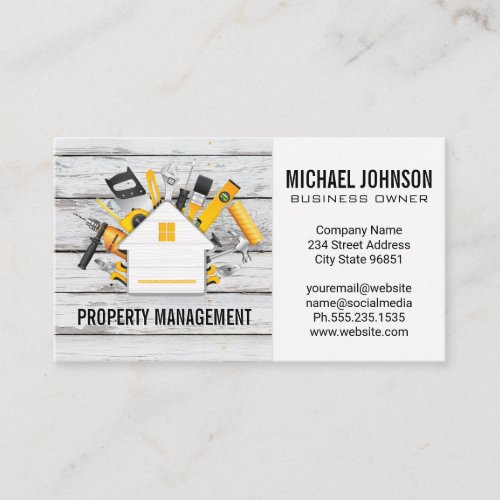 Construction Tools Supplies Business Card