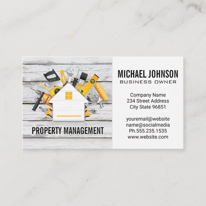 Construction Tools Supplies Business Card Zazzle